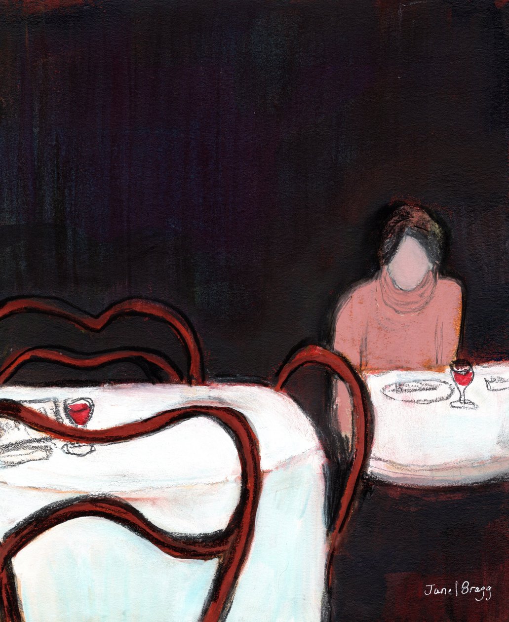 Cafe Sabarsky Solo Diner, 2024 körül (vegyes technika, papír) alkotó: Janel Bragg