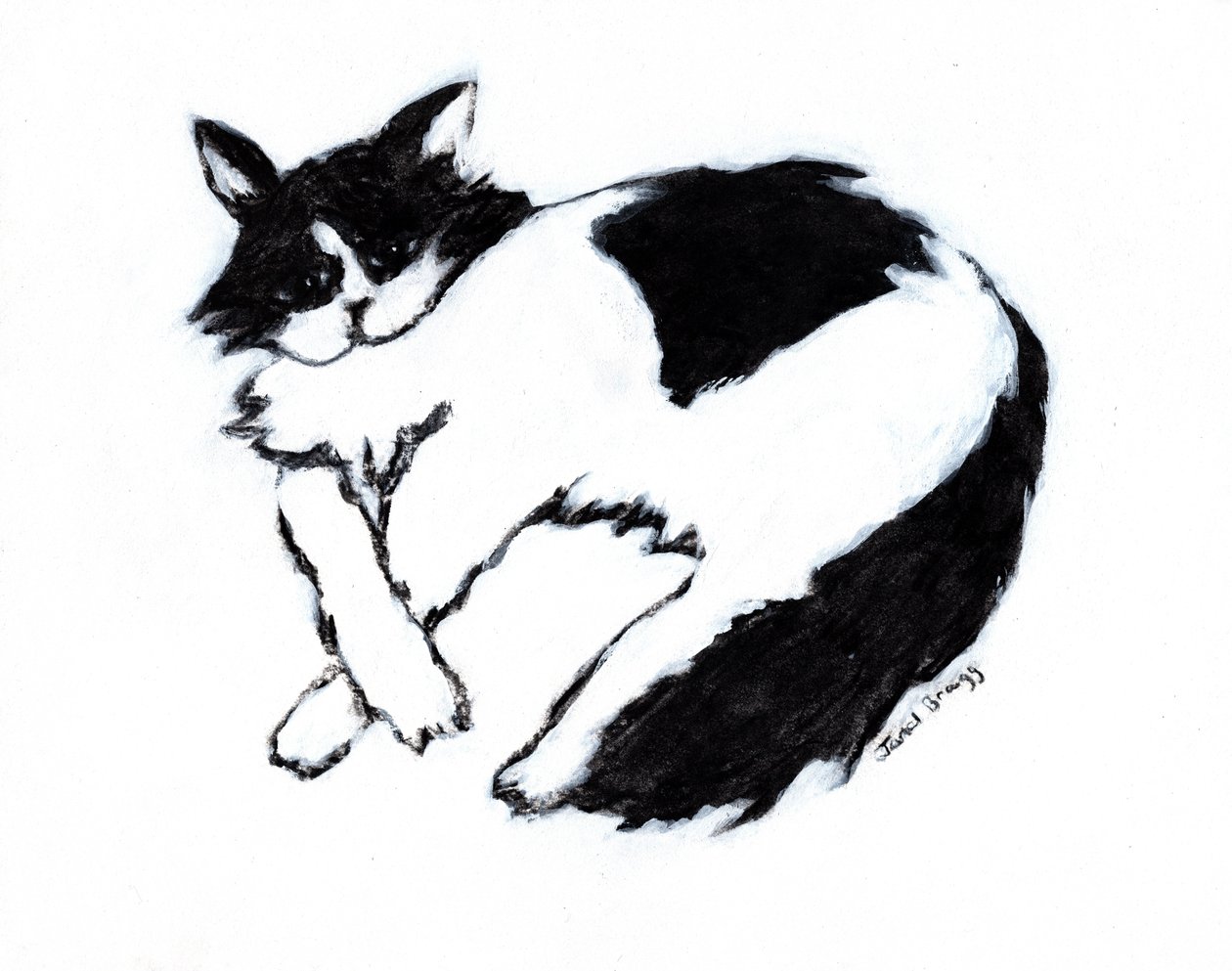 Thomas Lounging II, 2019 körül (vegyes technika, papír) alkotó: Janel Bragg