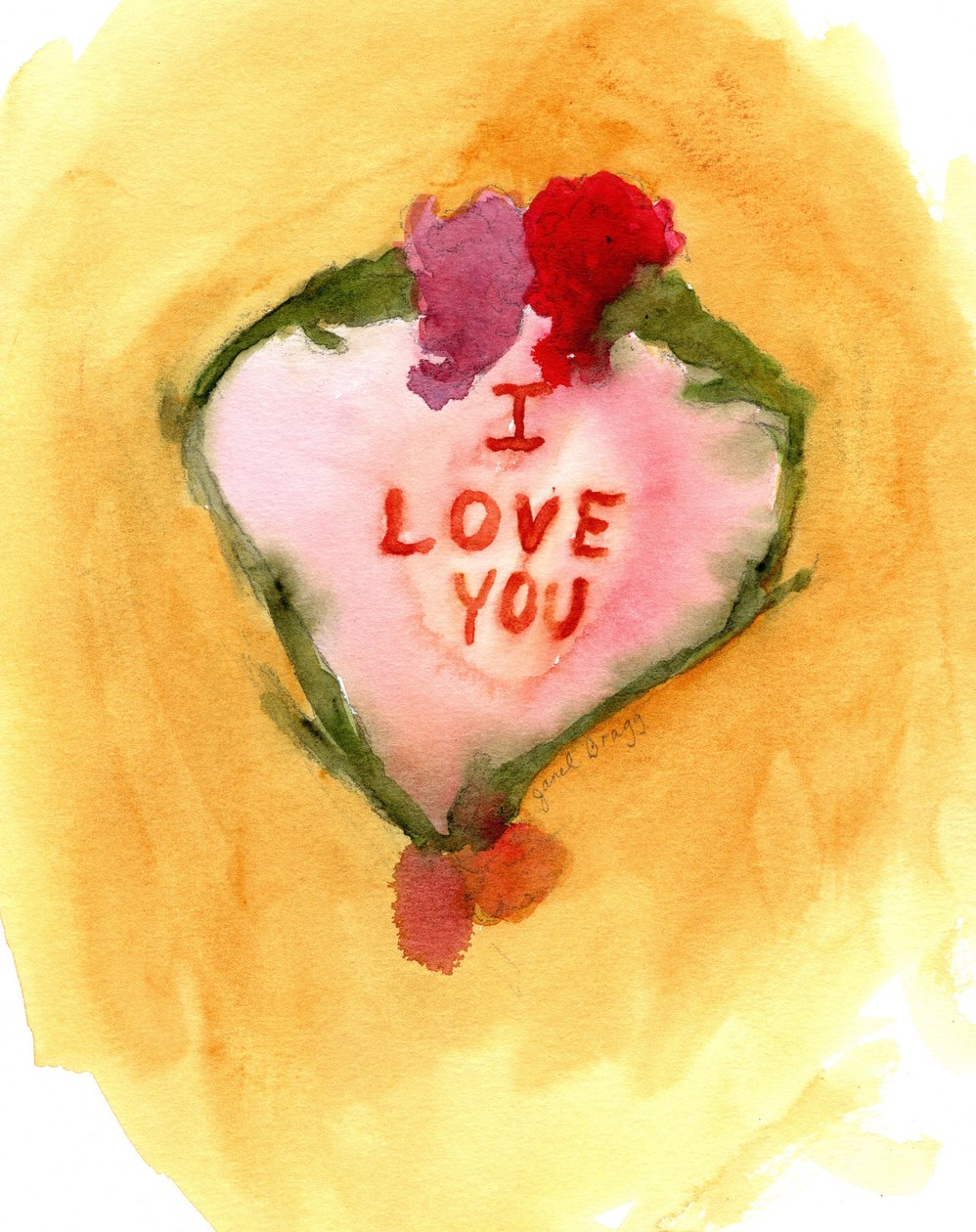 Valentine II, 2019 körül (akvarell, papír) alkotó: Janel Bragg