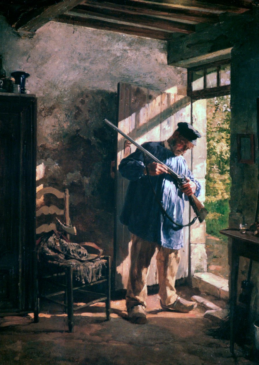 A vadászat előtt, 1883 alkotó: Janez Šubic