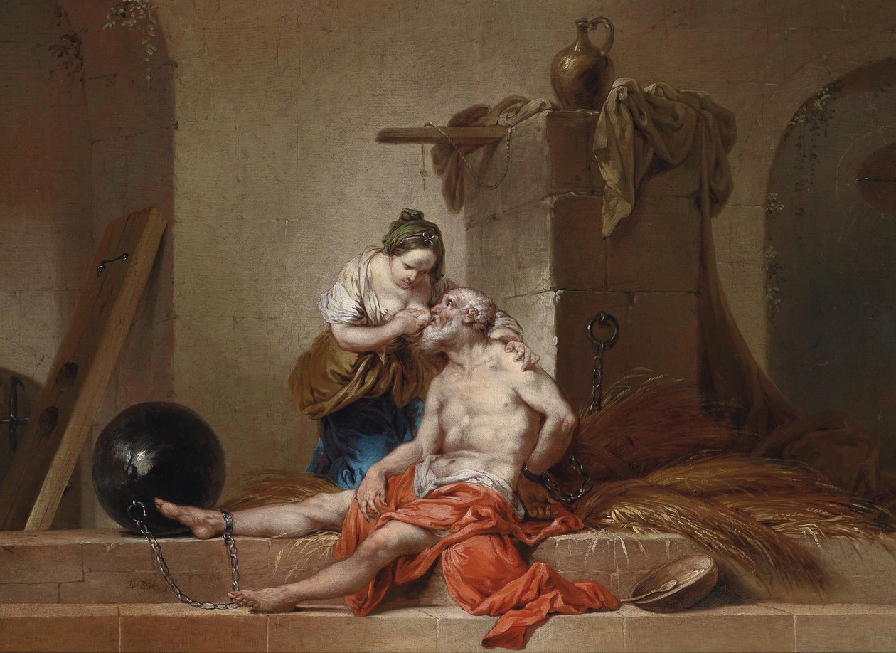 Caritas Romana alkotó: Januarius Zick