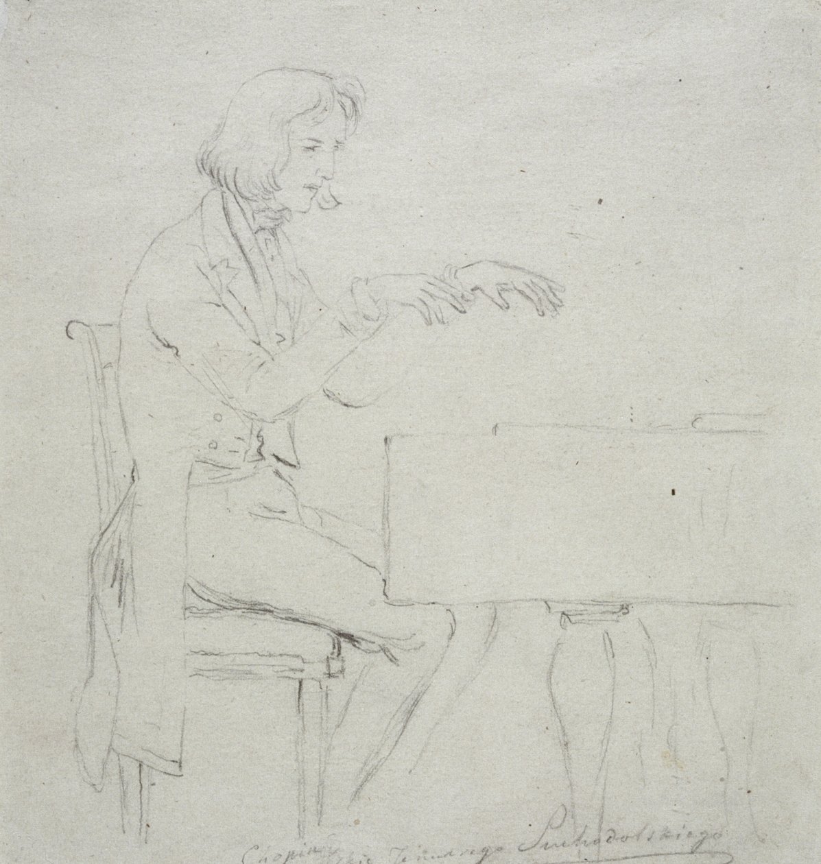 Frederic Chopin (1810-49) a zongoránál alkotó: January Suchodolski