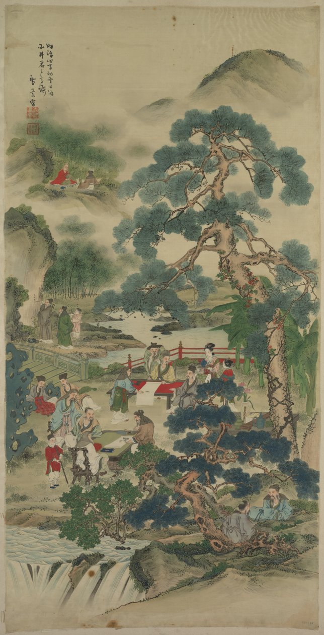 Kínai bölcsek a kertben alkotó: Japan, Meiji period