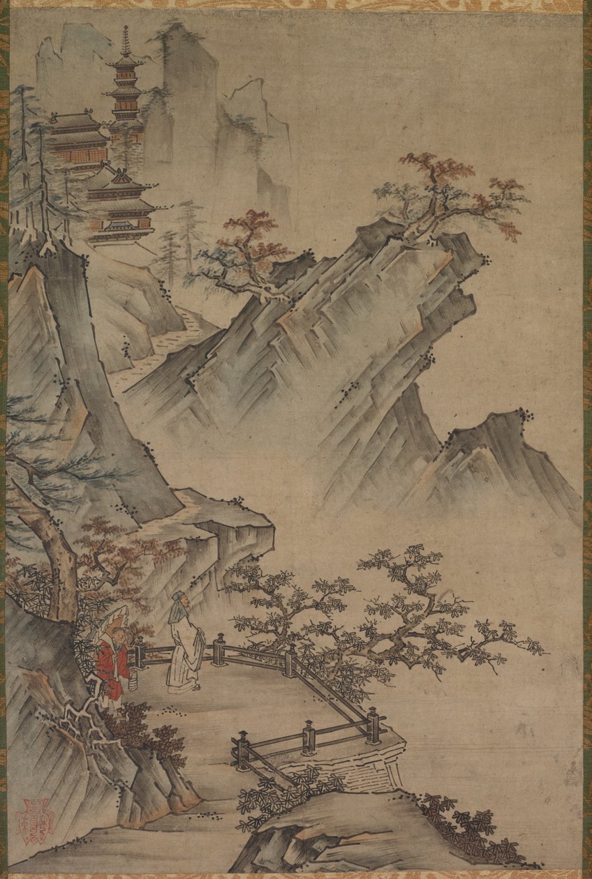 Kínai Literatus egy völgyet néz alkotó: Japan, Muromachi period
