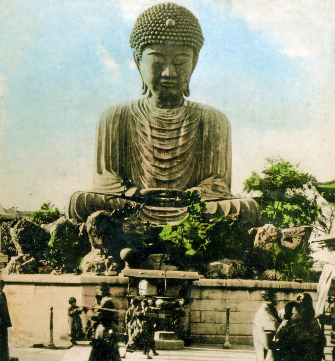 Buddha, Kobe, 1900 körül (album fotó) alkotó: Japanese Photographer