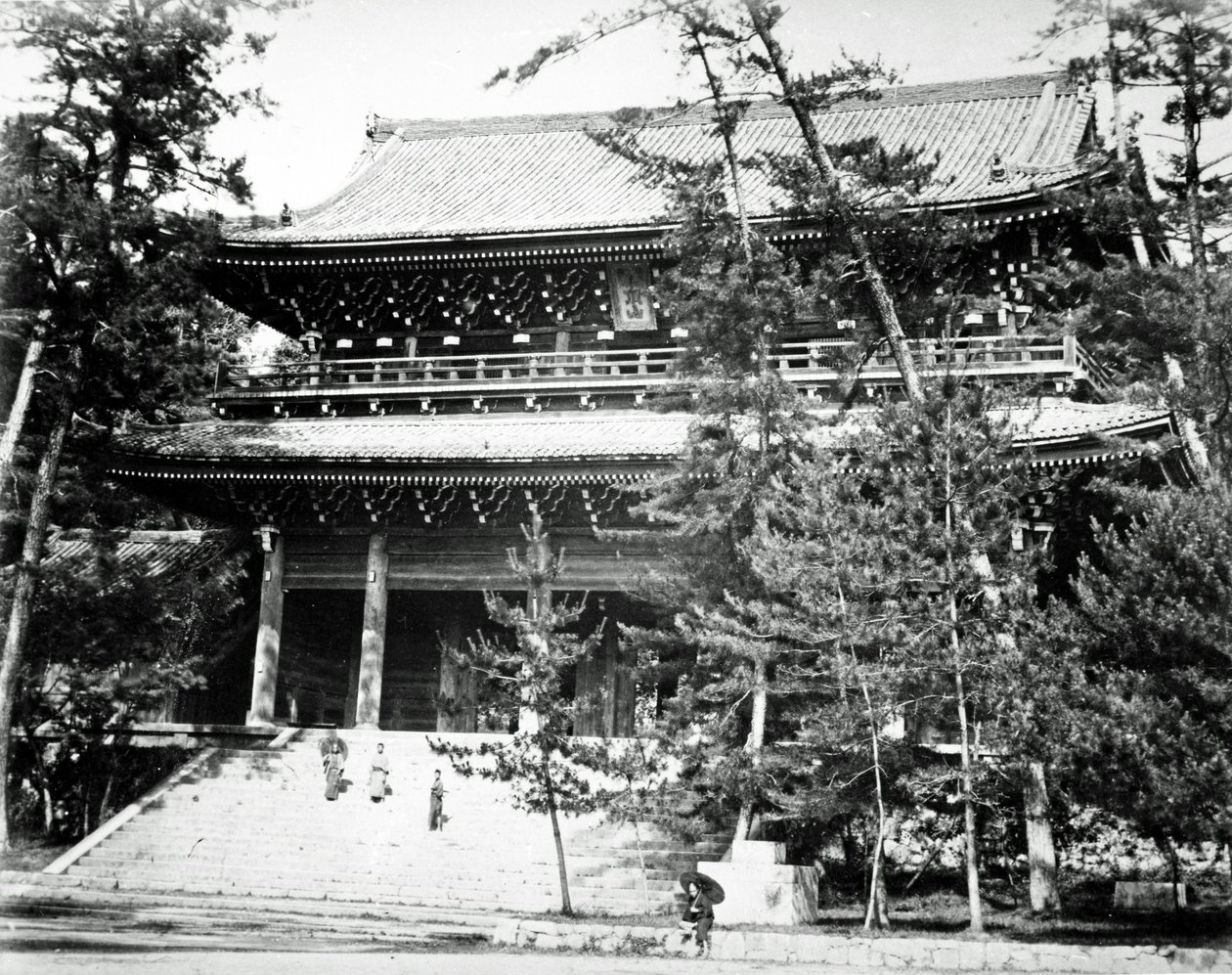 Chion-in templom főkapuja, Japán, kb. 1860-80 alkotó: Japanese Photographer