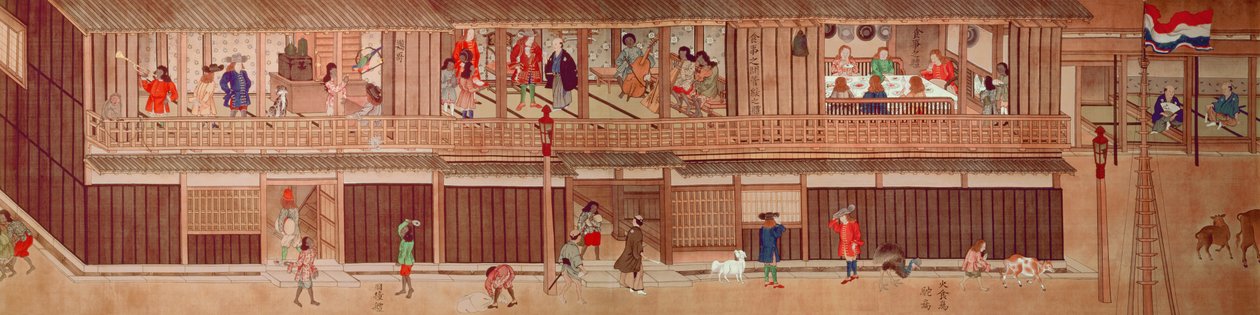 Egy hazai jelenet, tekercs (lásd: 22592 és 136098) alkotó: Japanese School