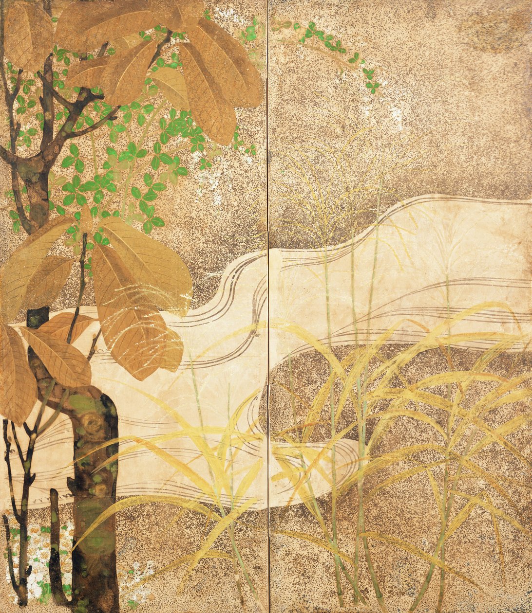 Flowing River (tinta, papír) alkotó: Japanese School