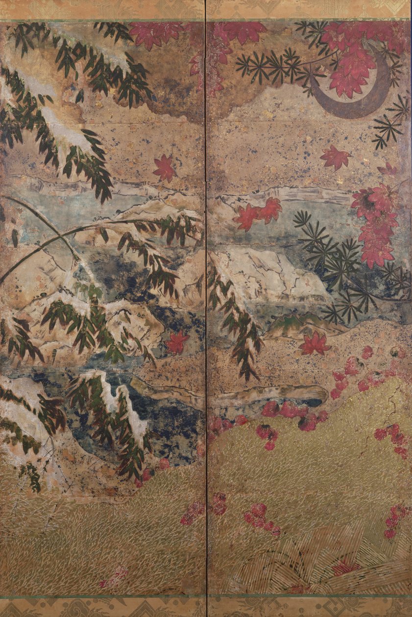 Őszi és téli növények, 1550 körül, alkotó: Japanese School