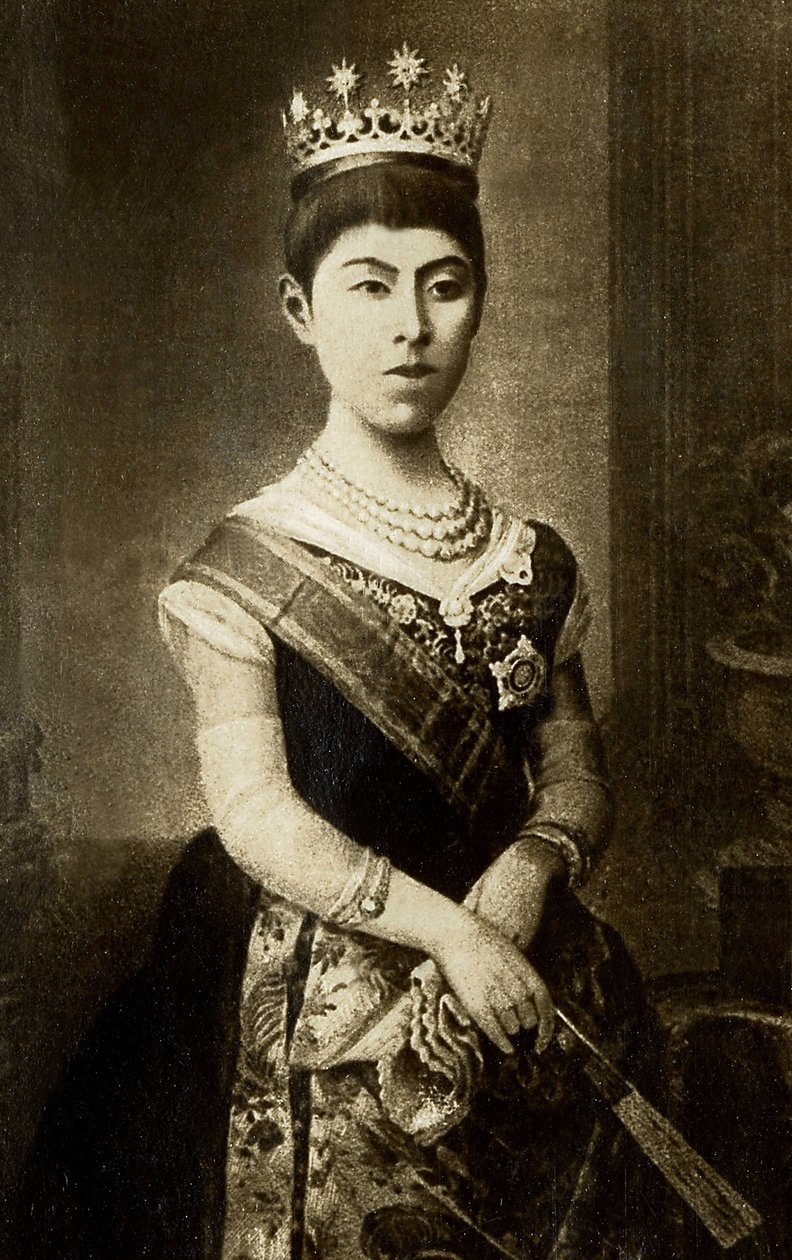 Haruko, Japán császárának portréja. Fényképészet, XX. század eleje. alkotó: Japanese Photographer