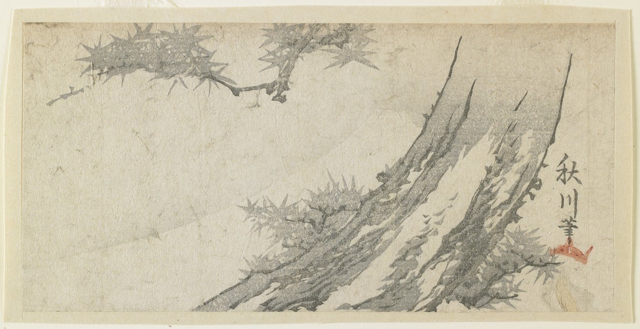 (Juharfa és Fuji-hegy), 1860-70-es évek alkotó: Japanese School