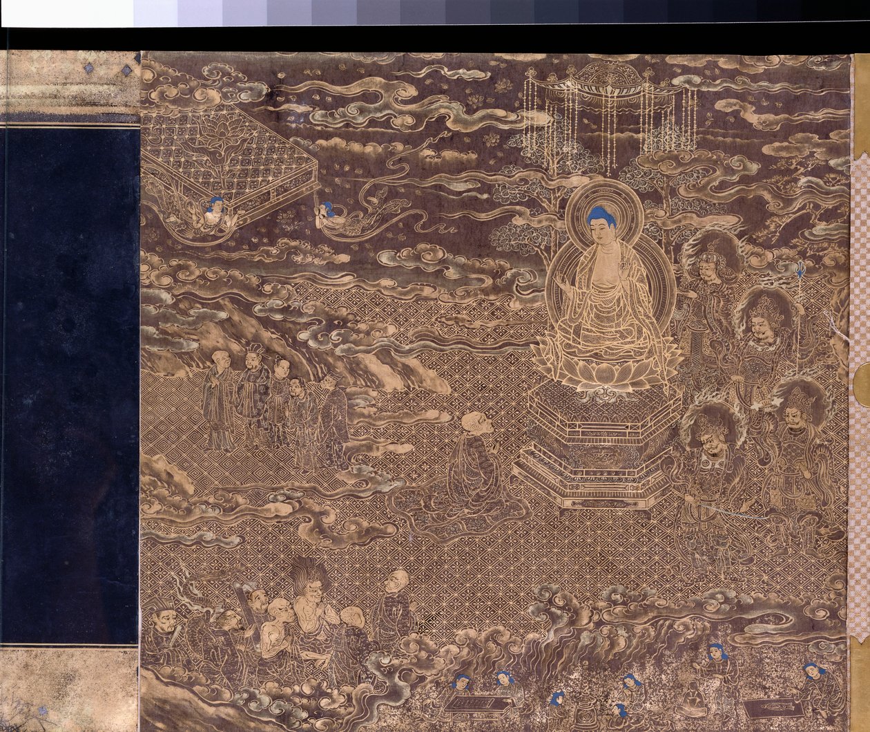 Egy Lotus Sutra kézi tekercses előlap miniatűr alkotó: Japanese School