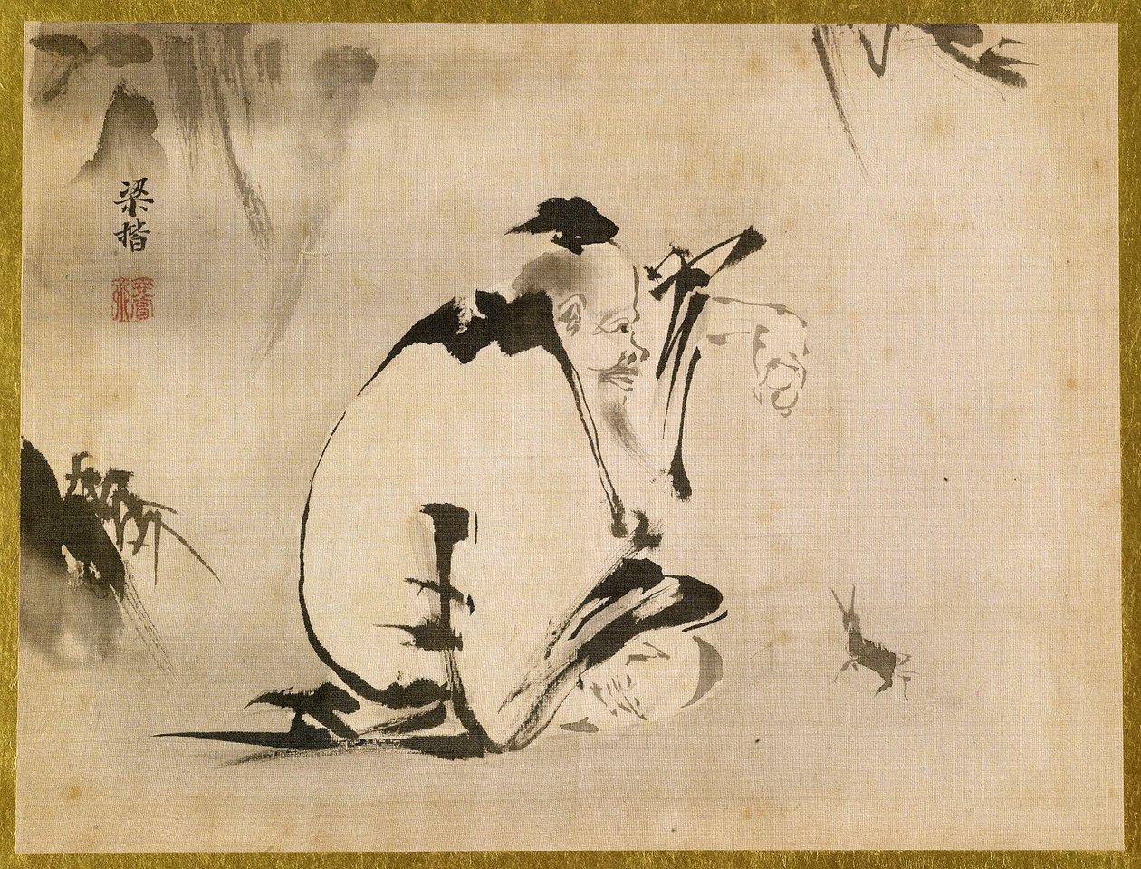 Egy taoista halhatatlan, 1816-28 körül (tinta és színek selyemen) alkotó: Japanese School