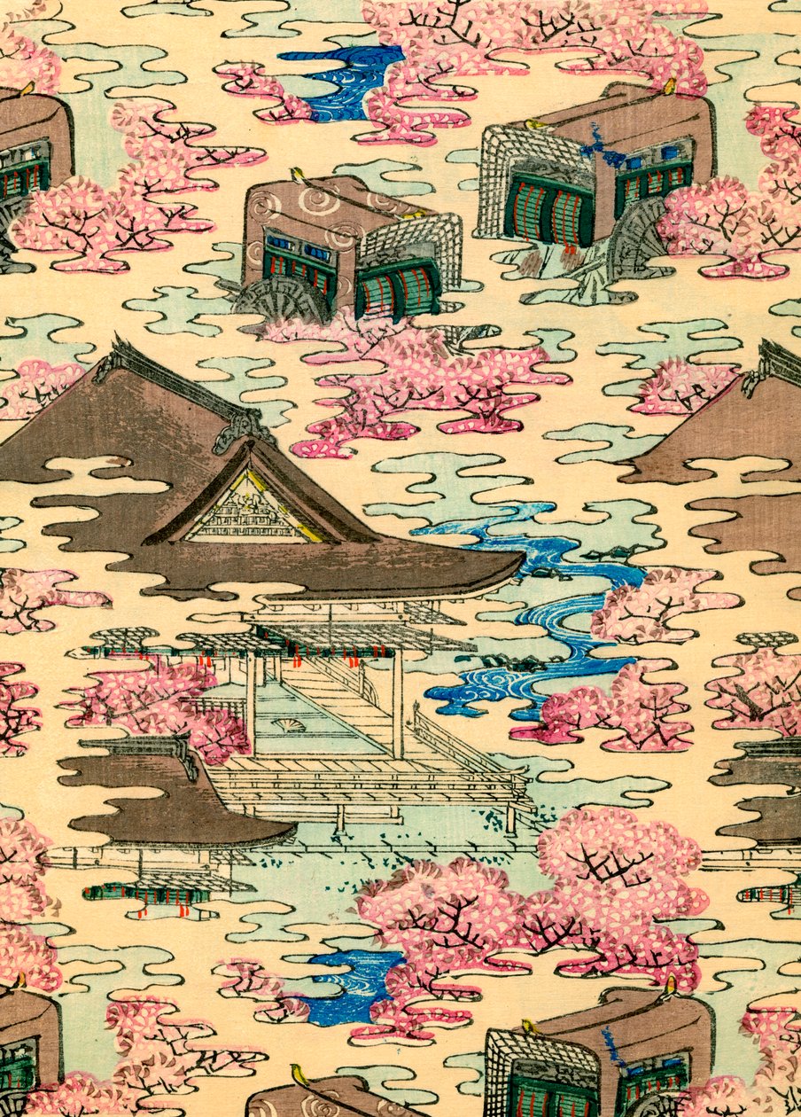 Absztrakt táj házakkal alkotó: Japanese School