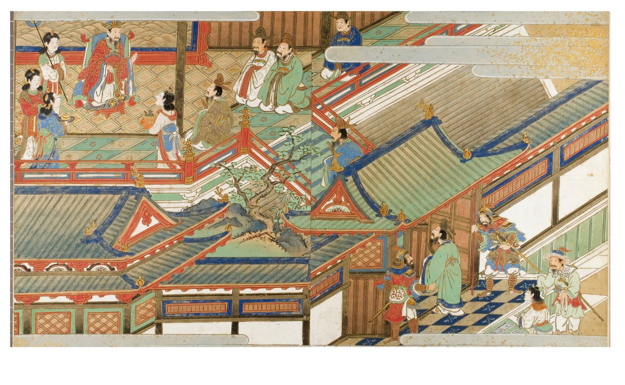 Kínai udvari jelenet Yamato-e stílusban alkotó: Japanese School