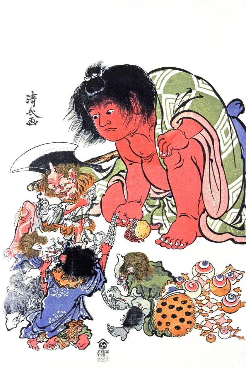 Demons, mid 19th century (print) alkotó: Japanese School