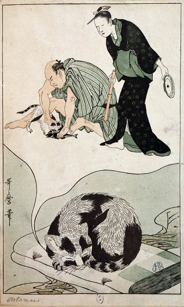 Álmodozó macska - Japán alkotó: Japanese School