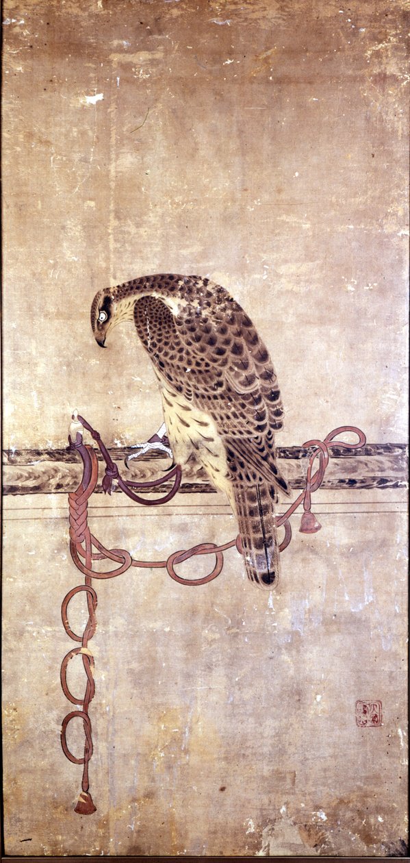 Sólyom. 15. századi japán alkotás Daysentől. Genova, Museo Chiossone. alkotó: Japanese School