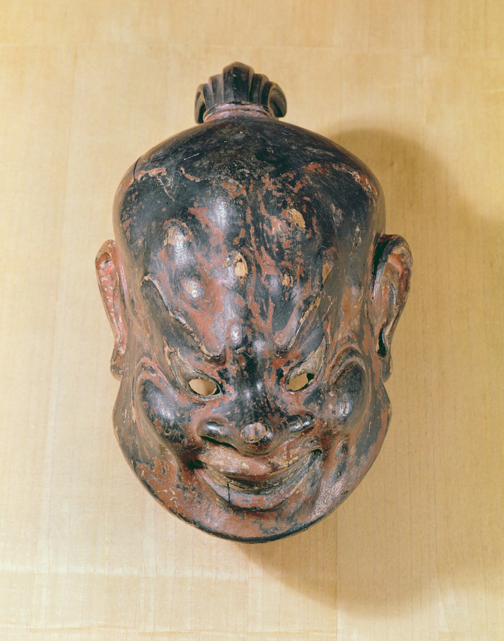 Gigaku maszk, Nara-korszak (645-794) (polikróm fa) alkotó: Japanese School