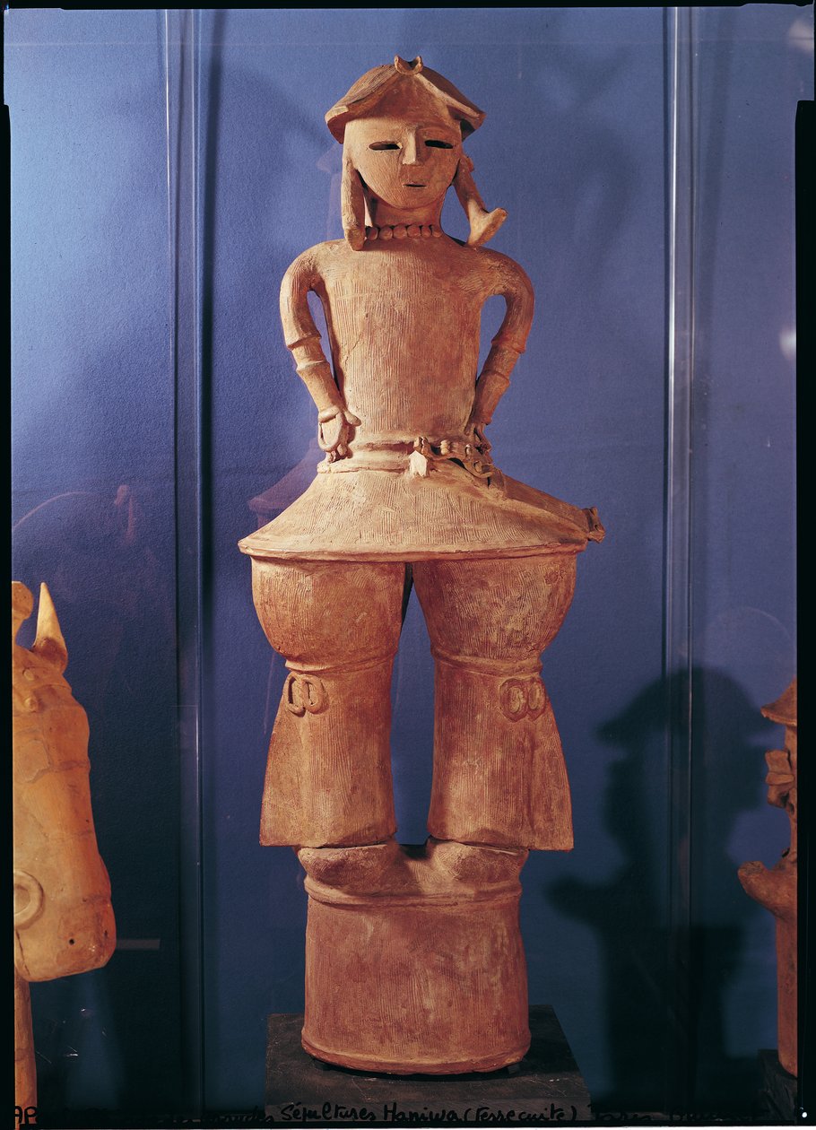 Haniwa figura, 250-550 (piros cserép) alkotó: Japanese School