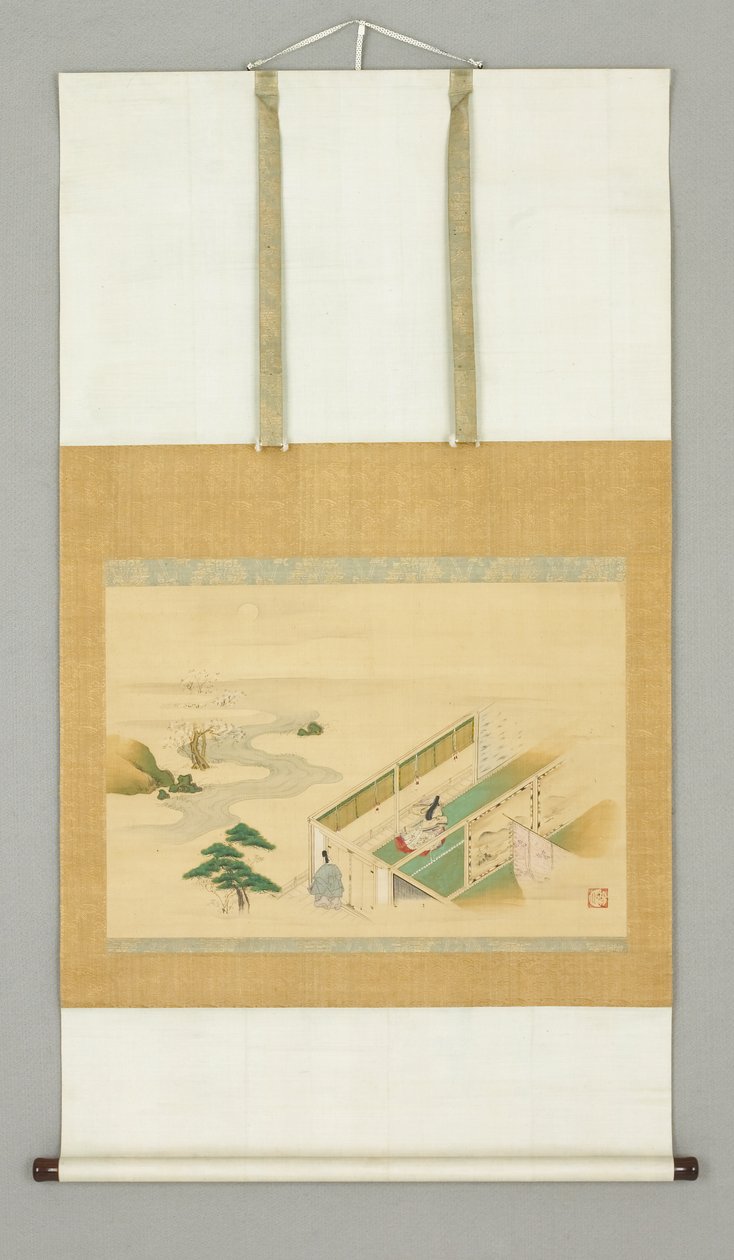 Ház tájban, 18. század eleje (tinta és szín a papíron) alkotó: Japanese School