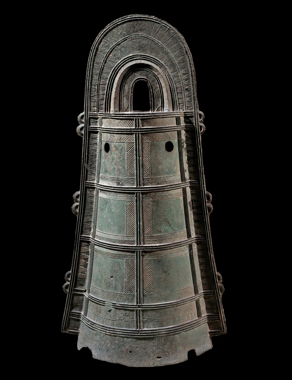Japán művészet: Dotaku (bronz harang). Nap. 0,8 m Yayoi civilizáció (i.e. 300-i.sz. 300) Párizs, Musee Guimet, Musee national des Arts Asians alkotó: Japanese School