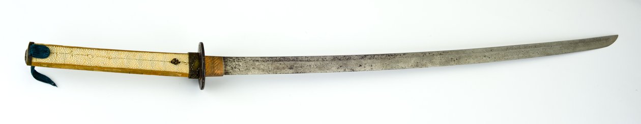 Katana vagy kard (acél, réz, sárgaréz, rájabőr, fa és szövet) alkotó: Japanese School