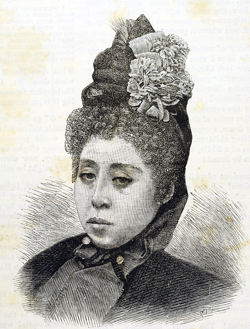 Meiji korszak. Komatsu japán hercegnő. 1887-es illusztráció (metszet) alkotó: Japanese School