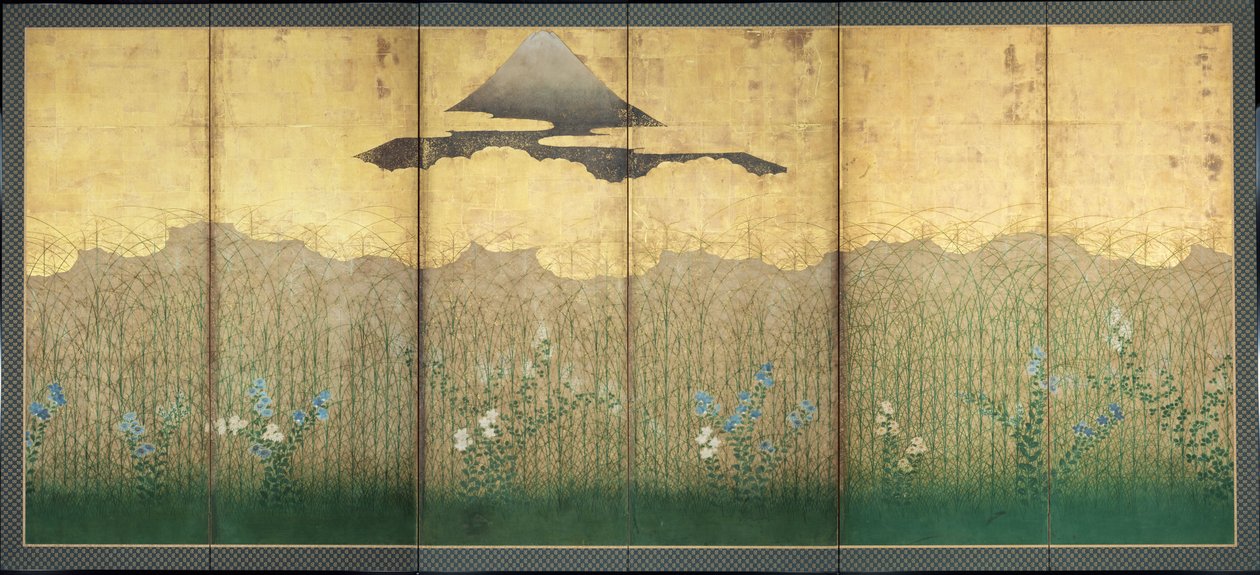 Musashino - Anonymous - 17. század - Akvarell és tus papíron - 155,5x363 - Suntory Művészeti Múzeum alkotó: Japanese School
