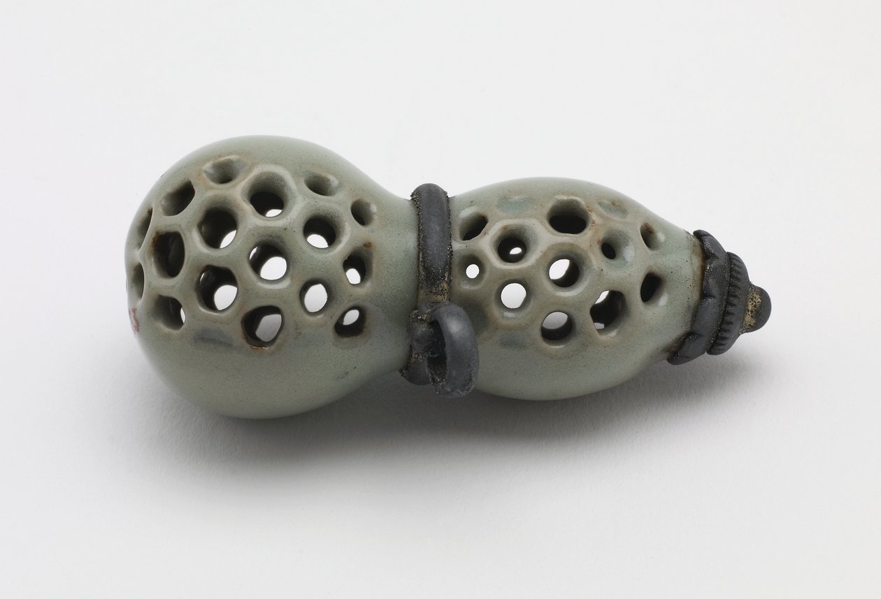 Netsuke tök formájú, Yamashiro tartomány, Edo korszak vagy Meiji korszak (kerámia) alkotó: Japanese School
