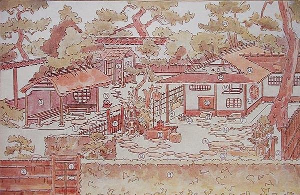 Teakert terve, 19. század vége (színes litó) alkotó: Japanese School
