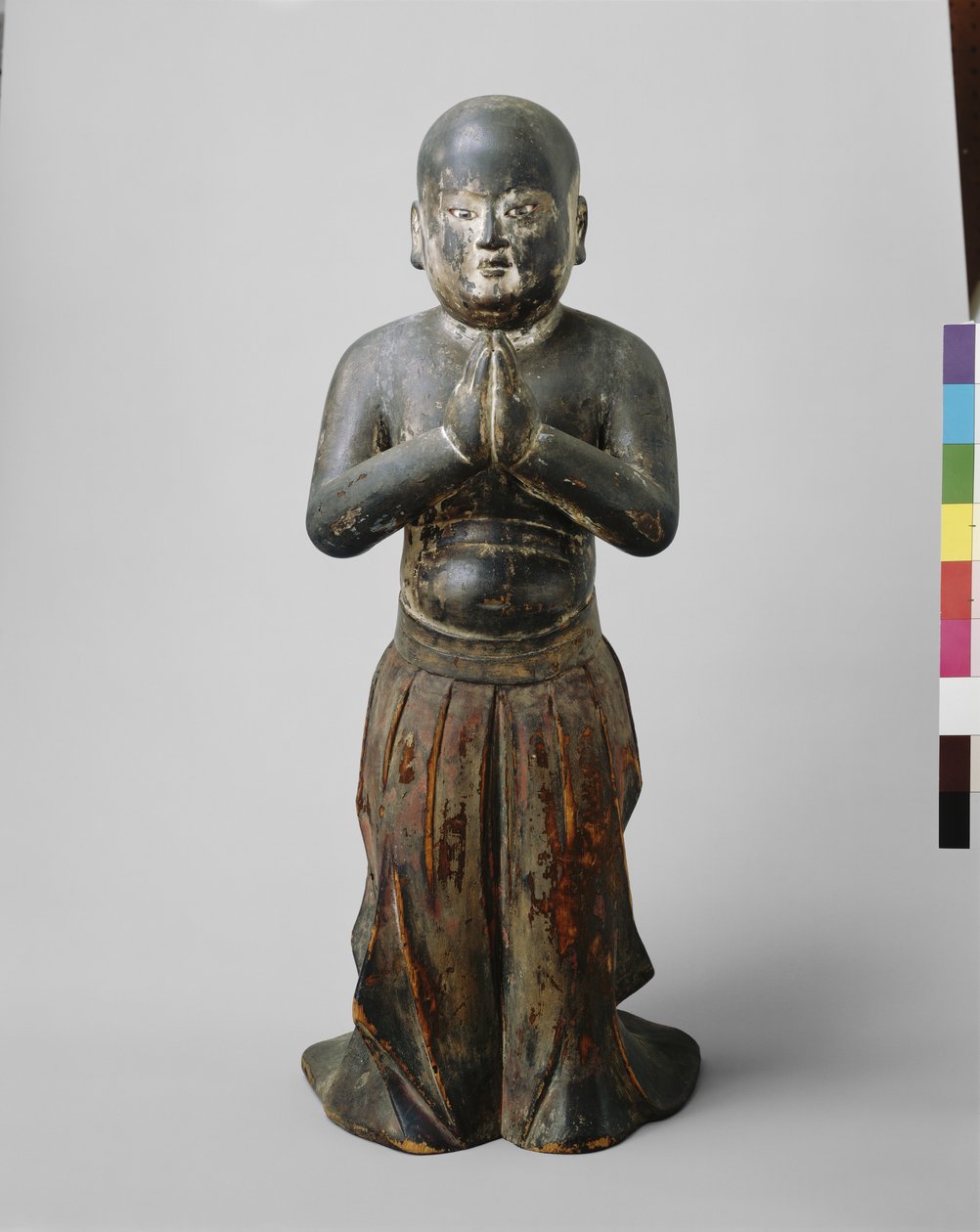 Shotoku herceg 2 éves korában, 1300 körül (Fa polikróm, sziklakristály berakású szemekkel) alkotó: Japanese School