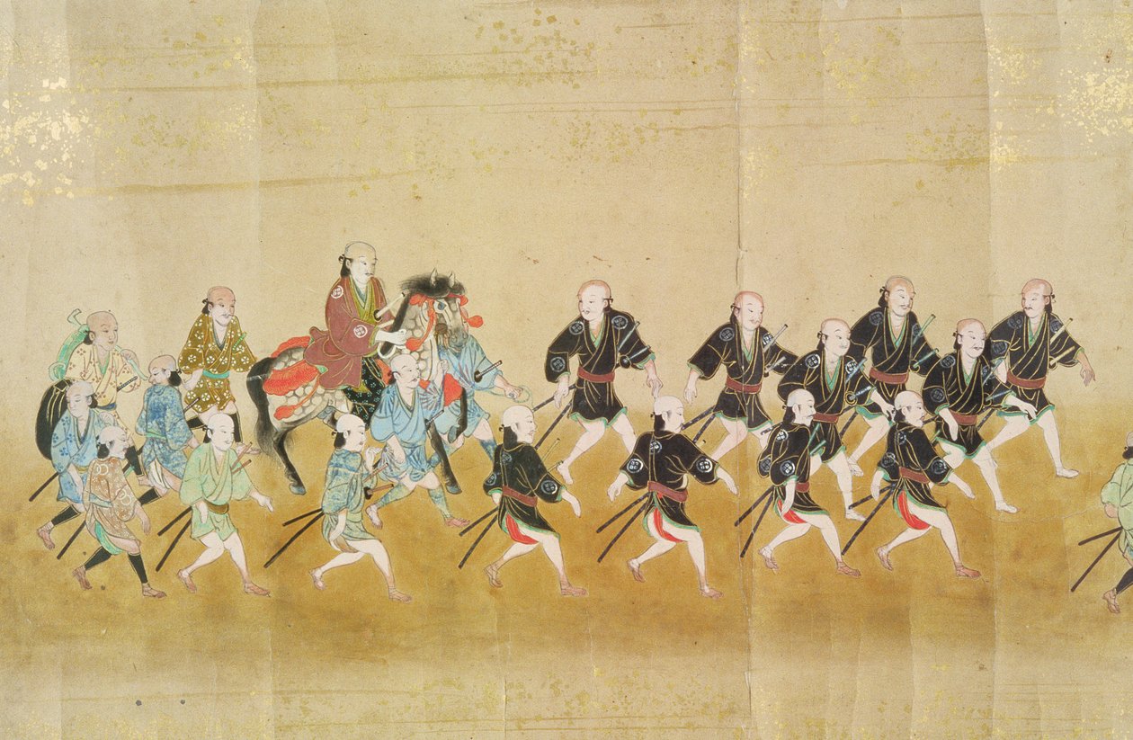 Korea hatodik nagykövetsége Japánban a Tokugawa Ietsunas utódlás idején, 1651-ben, valószínűleg Kano Masunobu (1625-94) 1655-57 (tekercses festmény) alkotó: Japanese School