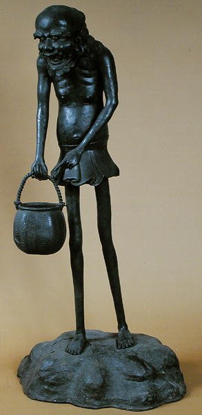 Ashinaga szobra a Nara templomból, Japán (bronz) alkotó: Japanese School
