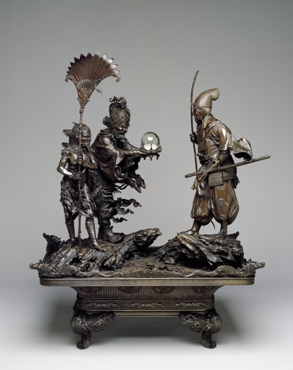 Takenouchi no Sukune Meets the Dragon King of the Sea, Meiji period alkotó: Japanese School