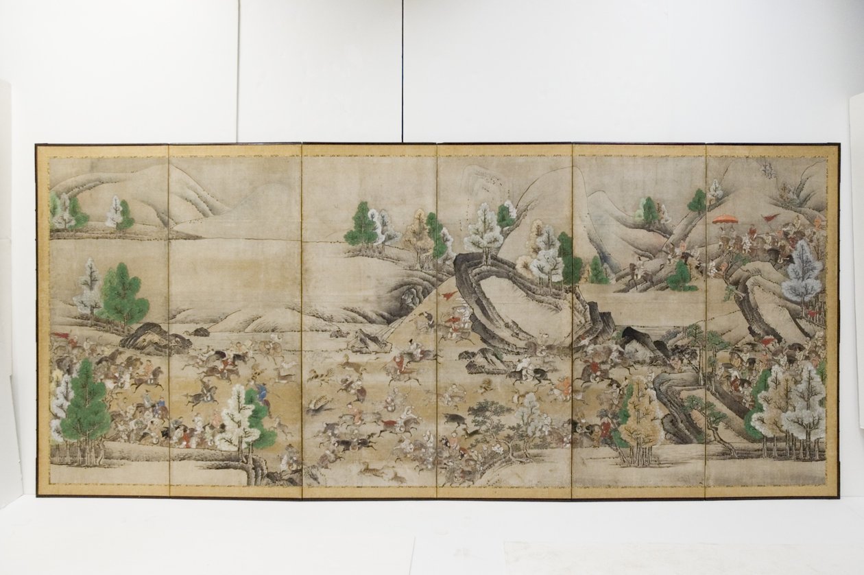Tatárvadászat (tinta, színes, papír) alkotó: Japanese School