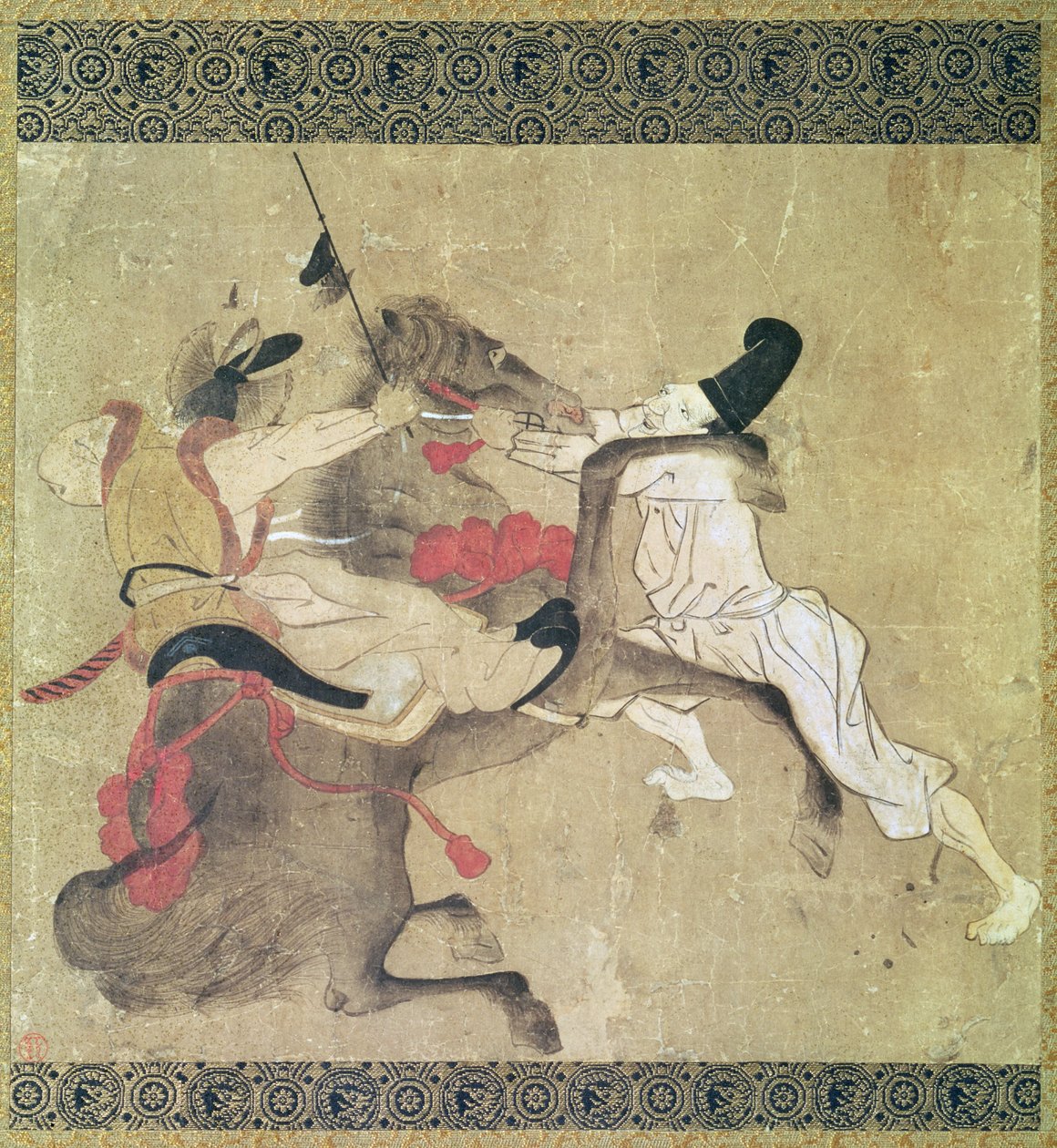 A dühös ló (festett tekercs) alkotó: Japanese School