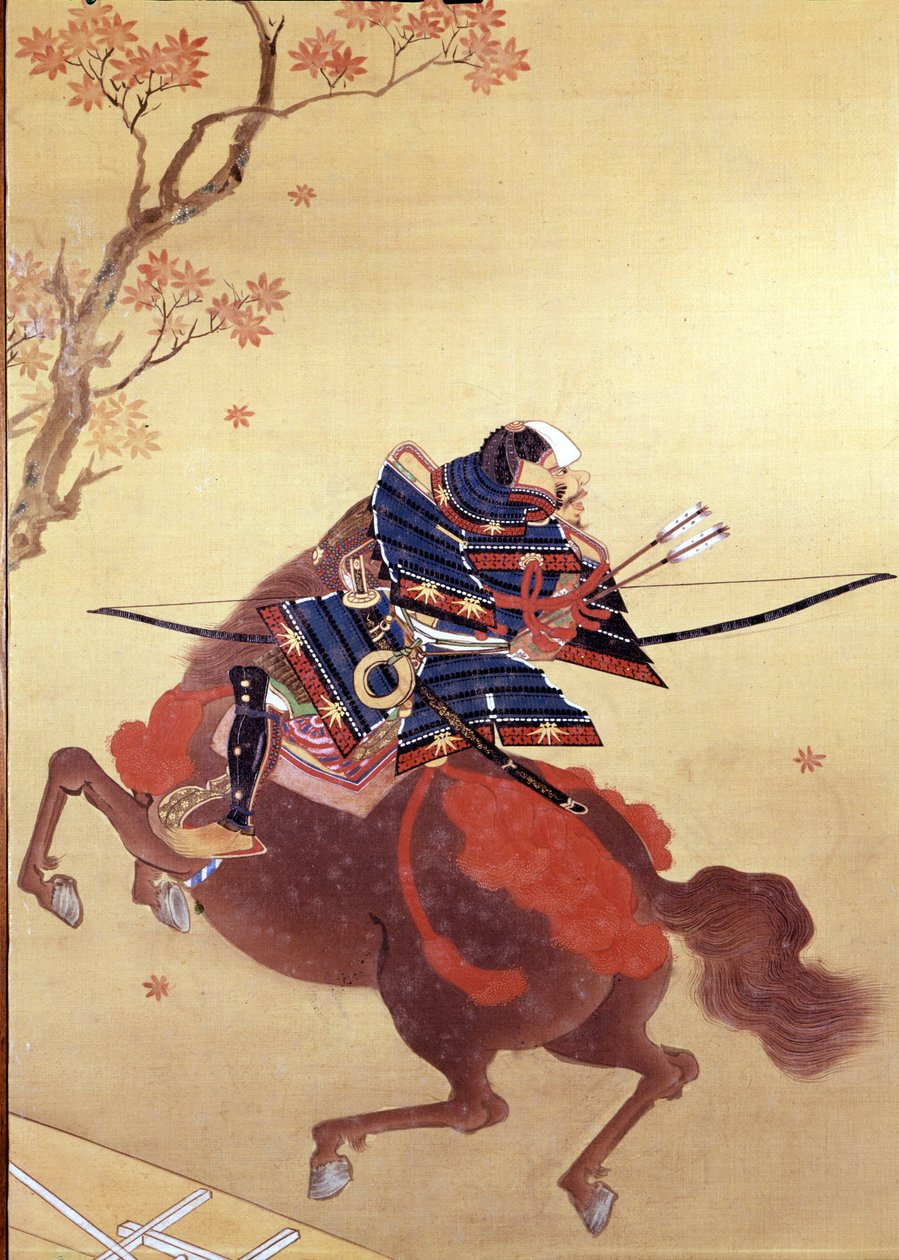 Munete harcos. Selyemfestmény az Iskola Tosáról, szerző: Chikana Morizumi dit Hsien. 18. század.Museo Chiossone. Gének alkotó: Japanese School