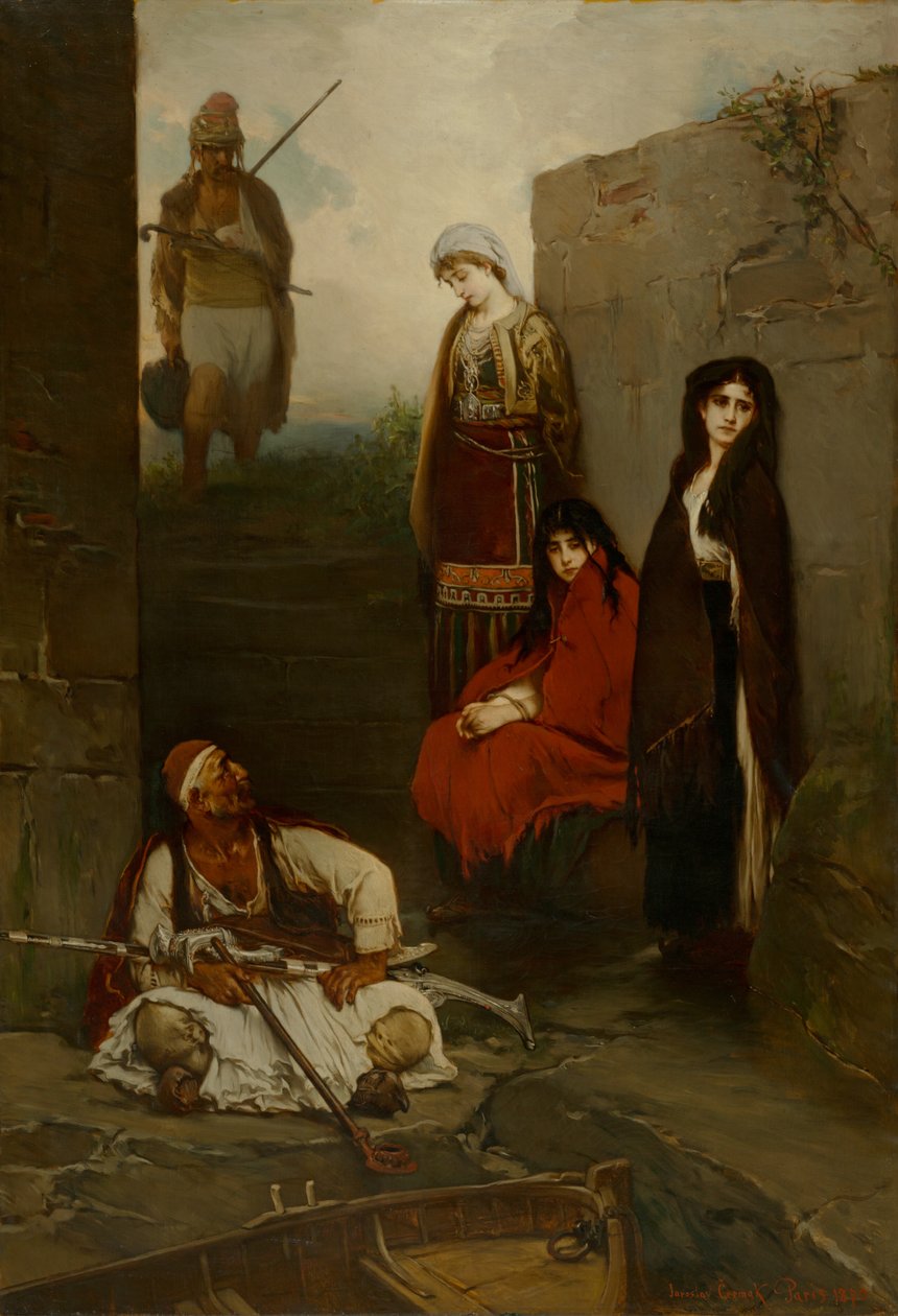 Fogolyok (Captive Montenegron Women), 1870 alkotó: Jaroslav Cermak