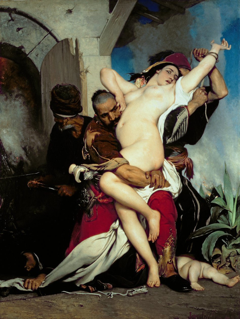 Egy hercegovinai nő elrablása, 1861 alkotó: Jaroslav Cermak