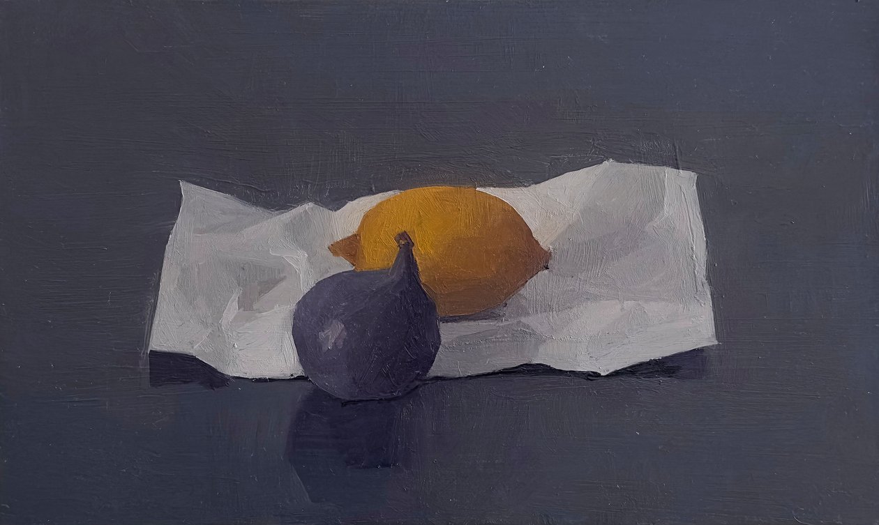 Füge és citrom, 2016 (olaj, hársfa) alkotó: Jason Line