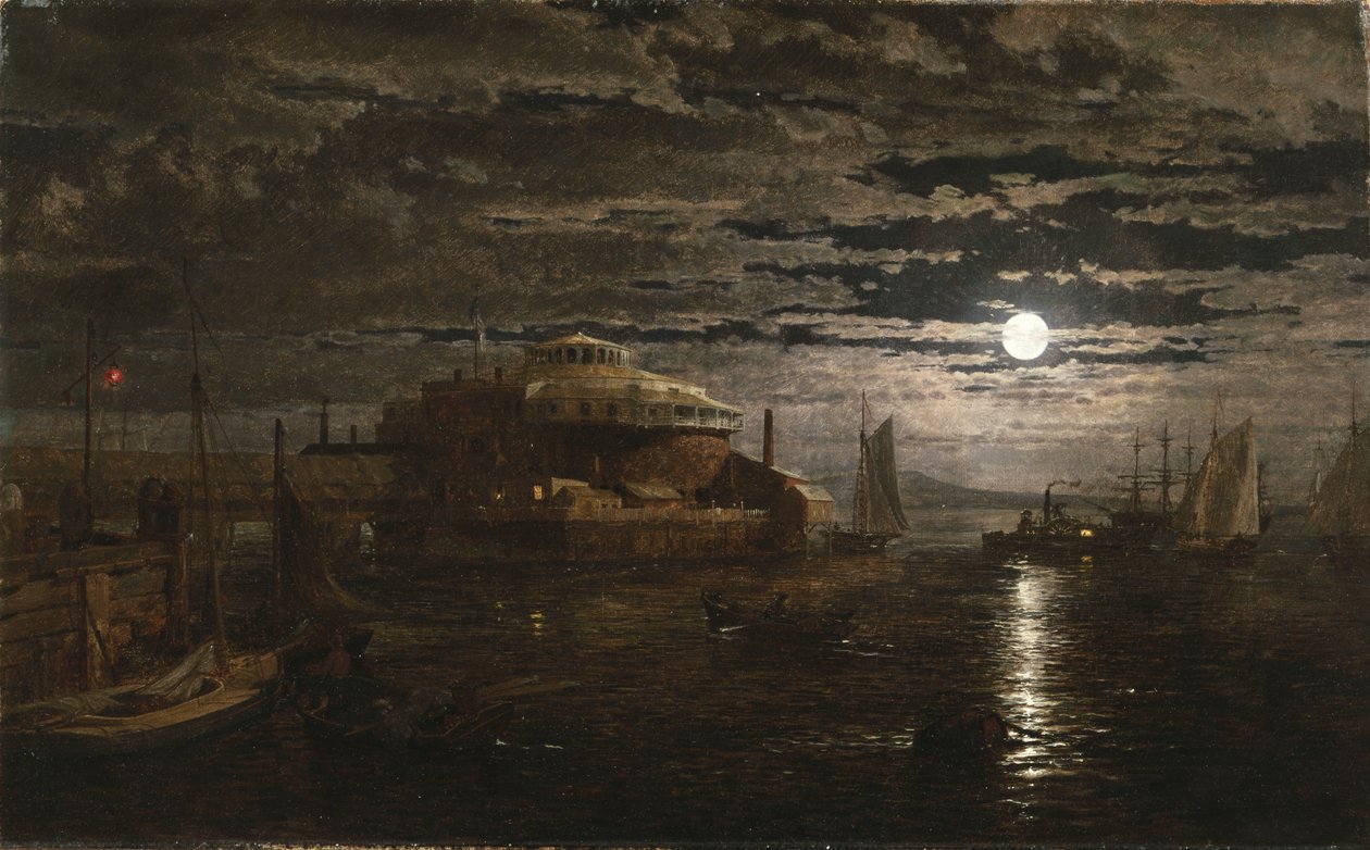Castle Garden, New York City, 1859 alkotó: Jasper Francis Cropsey