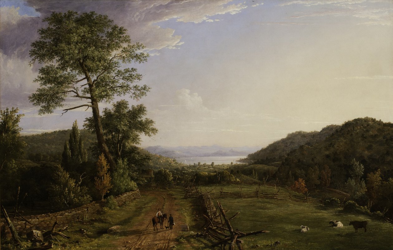Country Lane a Greenwood-tóhoz, 1846 alkotó: Jasper Francis Cropsey