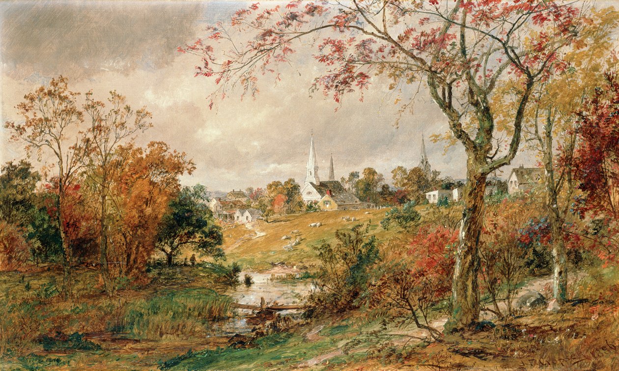 Őszi táj, Saugerties, 1886 alkotó: Jasper Francis Cropsey