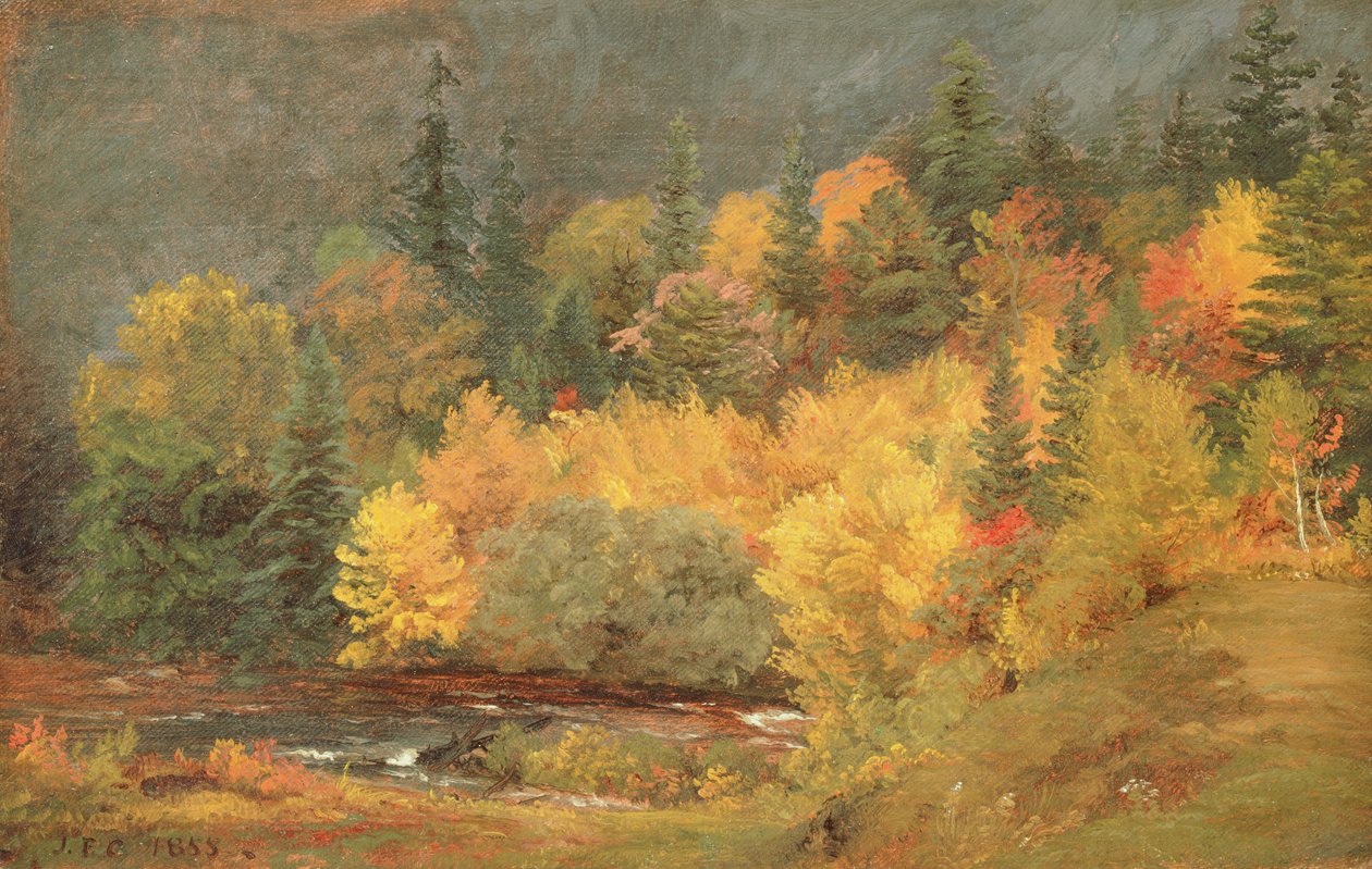 Ősz a patak mellett, 1855 alkotó: Jasper Francis Cropsey
