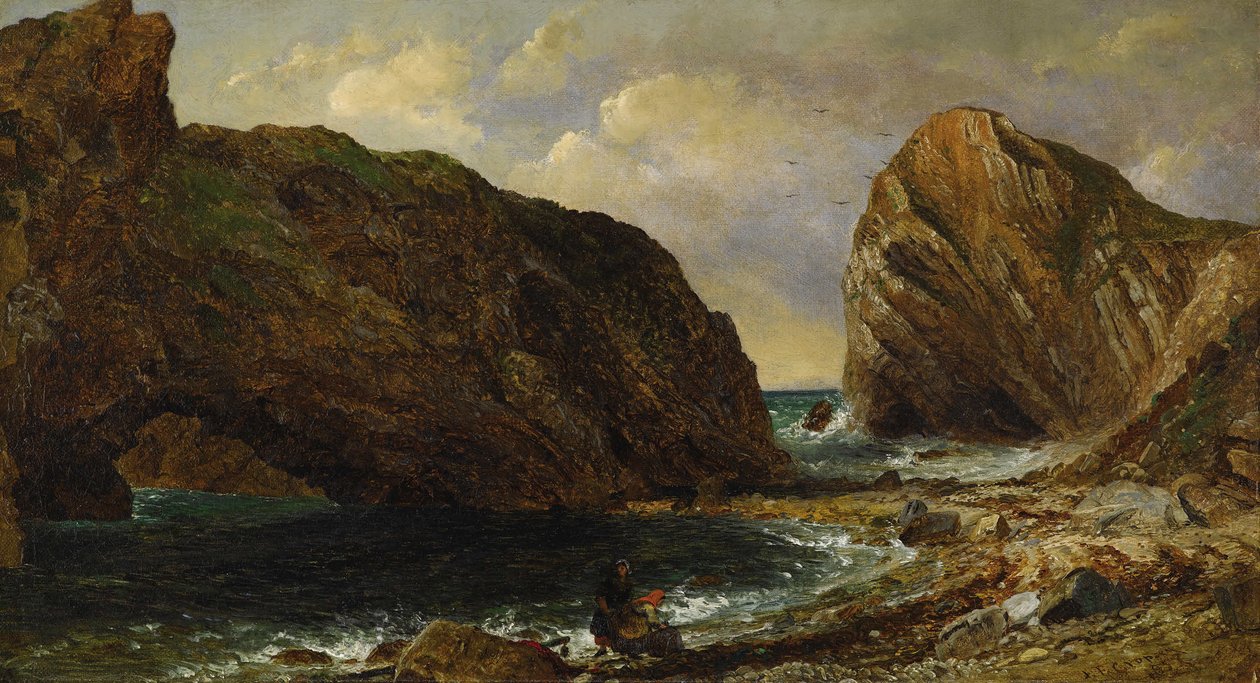 A tenger mellett, Lulworth alkotó: Jasper Francis Cropsey