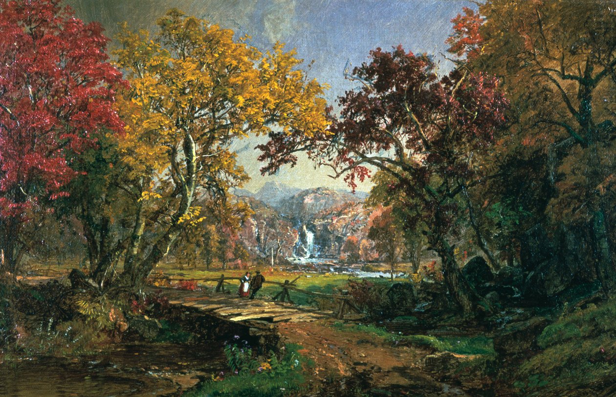 Pár a hídon, 1876 alkotó: Jasper Francis Cropsey