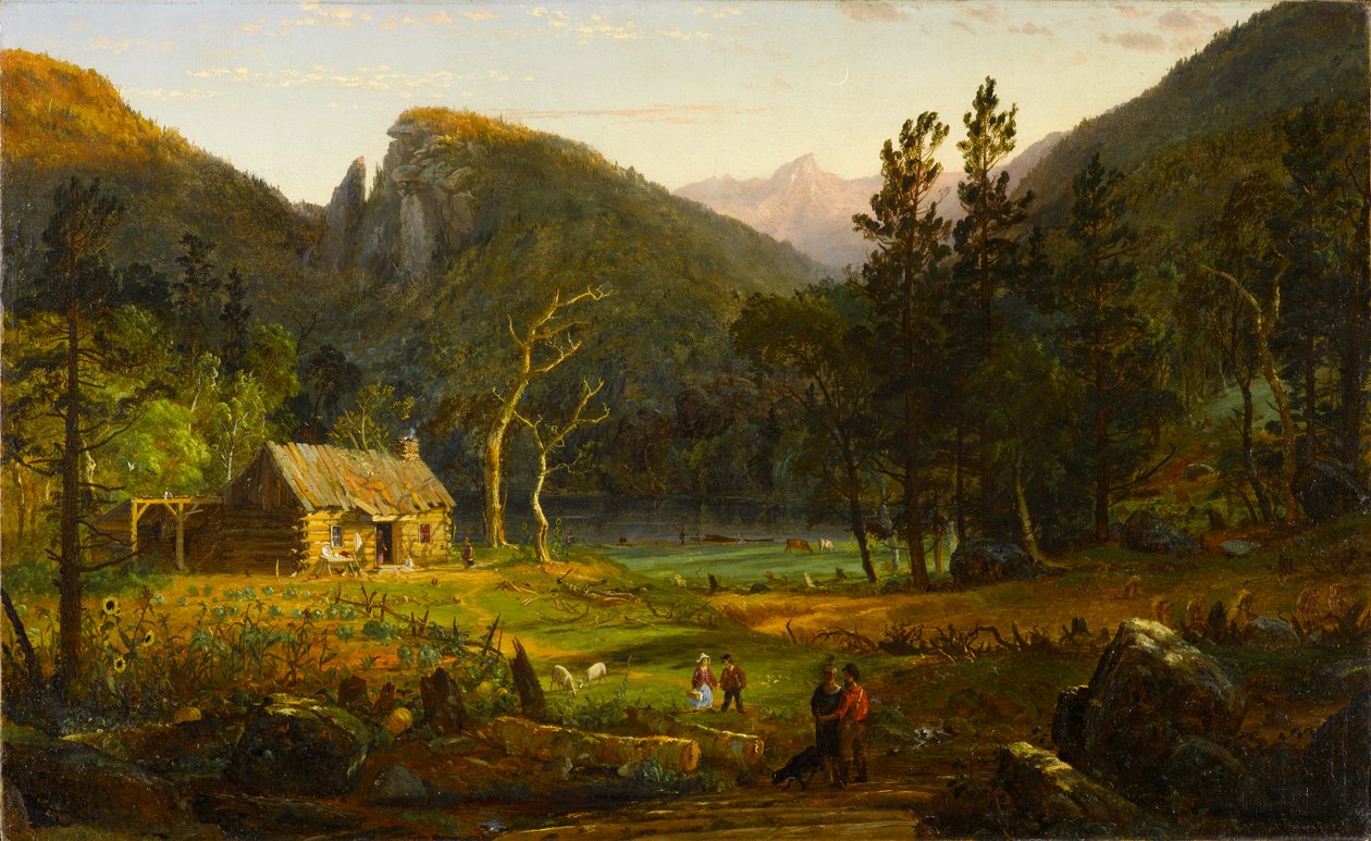 Eagle Cliff, Franconia Notch, New Hampshire, 1858 (olaj, vászon, panelre szerelve) alkotó: Jasper Francis Cropsey