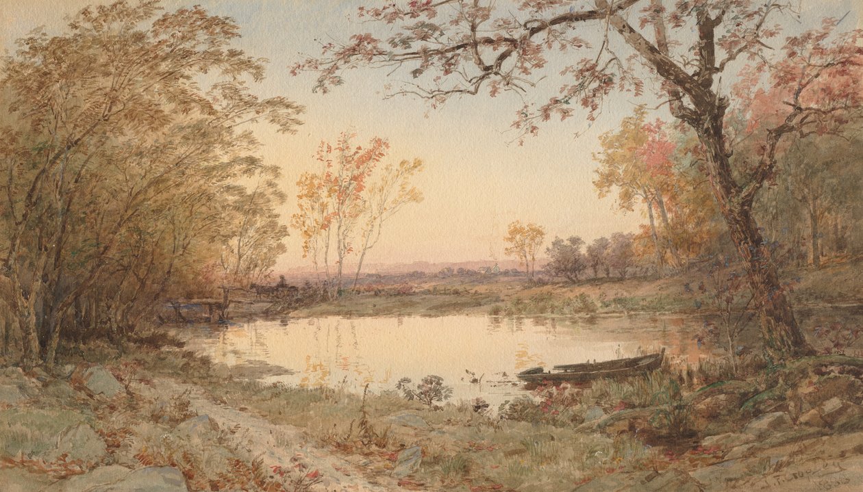 Hastings-on-Hudson táj, 1888. alkotó: Jasper Francis Cropsey