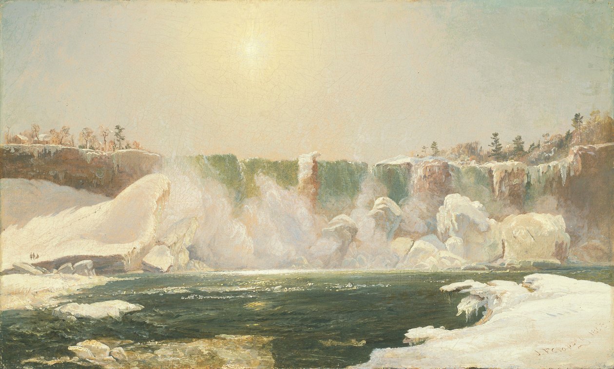 Niagara-vízesés télen alkotó: Jasper Francis Cropsey